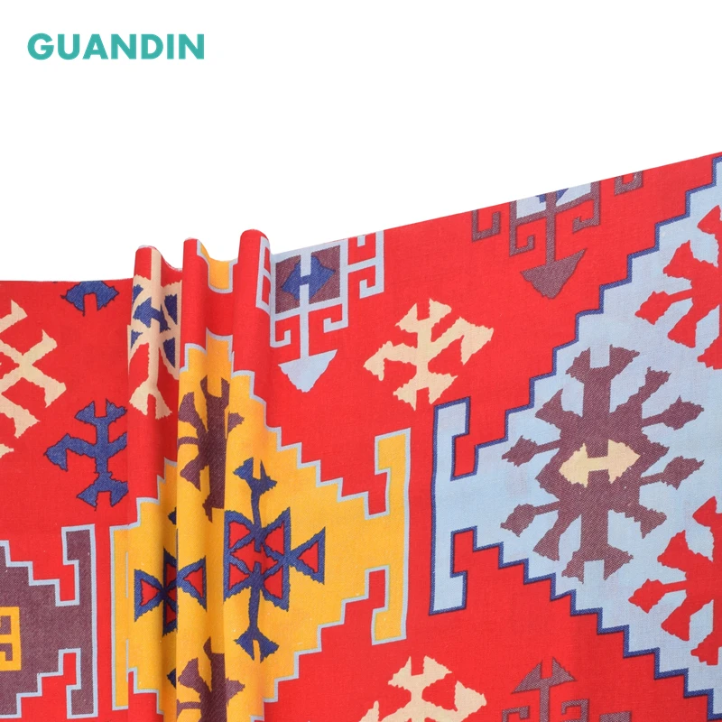 GUANDIN ткань из хлопка и льна с принтом для рукоделия шитья квилтинга дивана