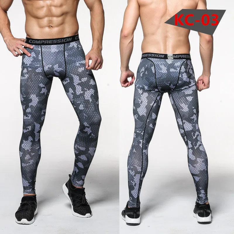  New Camouflage Pants Men Compression Pant Elastic Sweatpants Lifting Bodybuilding Skin Tights Trous