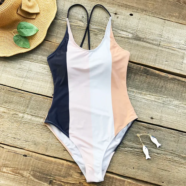 {Excellent|Wonderfull|Very Good|Very Recommended} CUPSHE Colorblock One-piece Swimsuit 2019 Women Push Up Monokini Bathing Suit Swimwear Best Offers