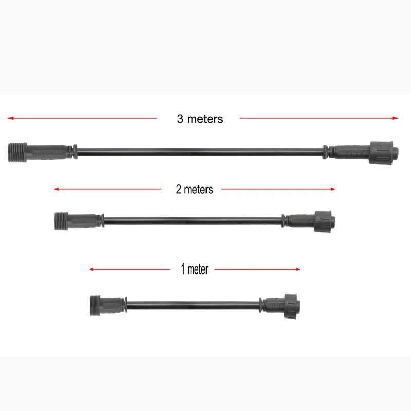 Набор из 5 2PIN, длина 1 метр, IP67 Водонепроницаемый Удлинительный кабель светодиодный свет Мощность шнур применимо один Цвет светодиодный свет
