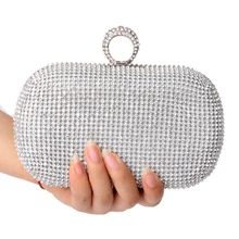 NOUVEAU Strass femmes d’embrayage sacs diamants bague sacs de soirée de mariage en cristal de mariée sacs à main bourse sacs titulaire