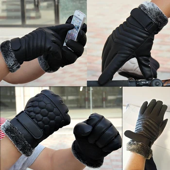 

Leather Touch Screen Motorcycle Gloves Full Finger Bike Gloves Men Women Winter Protective Hands Moto Cycling Motorcycle Gloves