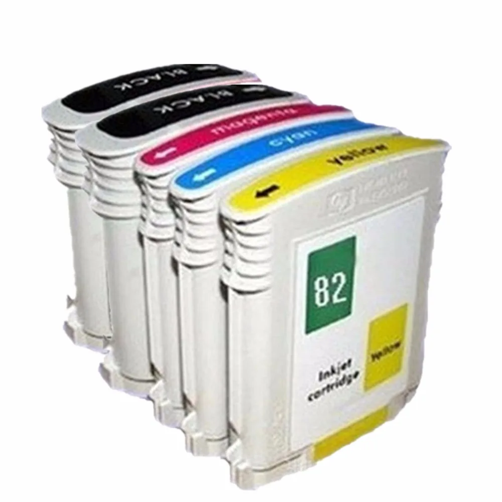 5 x Ink Cartridges Replacement For HP HP82 82 XL HP82XL 82XL CH565A