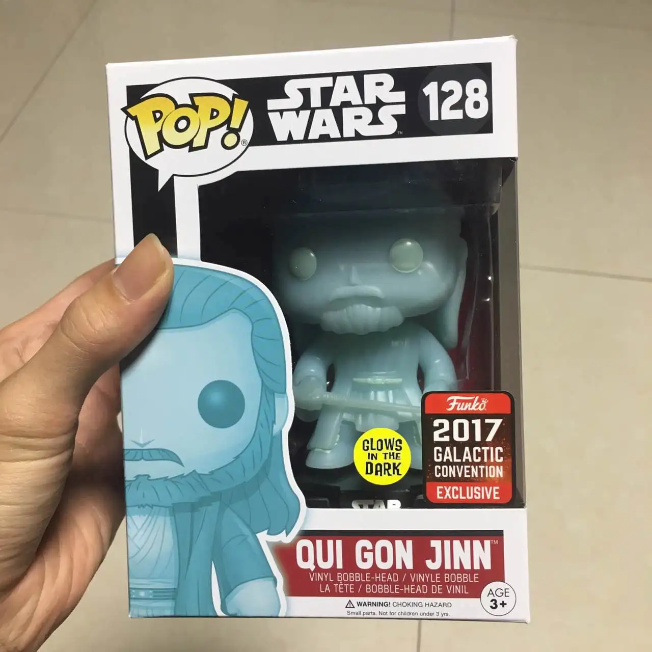 Эксклюзивный светится в темноте Funko pop Star Wars-qui gon Jinn(голографическая) Виниловая фигурка Коллекционная модель игрушки