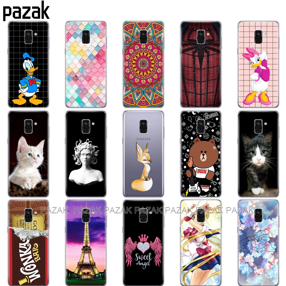 

Silicone phone Case For Samsung Galaxy A8 2018 A530 A530F soft TPU silicon Cover For Samsung A8 Plus 2018 A730 A730F Clear Cases