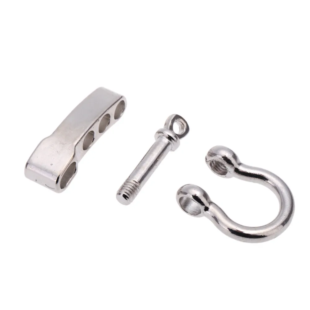 

Stainless Steel D bow 550 PARACORD CORD LANYARD Adjustable PARACHUTE SHACKLE BUCKLE SURVIVE BRACELET accessory