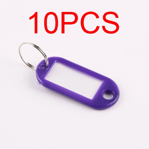 10 шт. пластиковые пользовательские сплит кольцо ID Ключевые бирки этикетки ключи цепочки Ключи Кольца пронумерованные имя багаж бирки - Цвет: Photo Color9