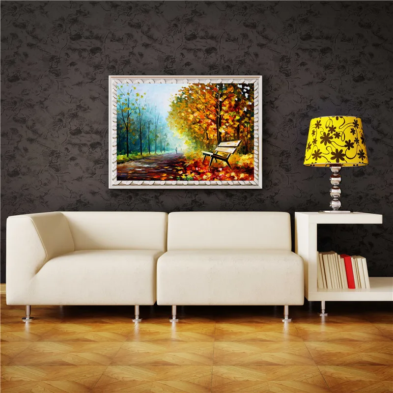 High quality poster about Park your autumn frameless prints Oil Painting On Canvas Wall Art