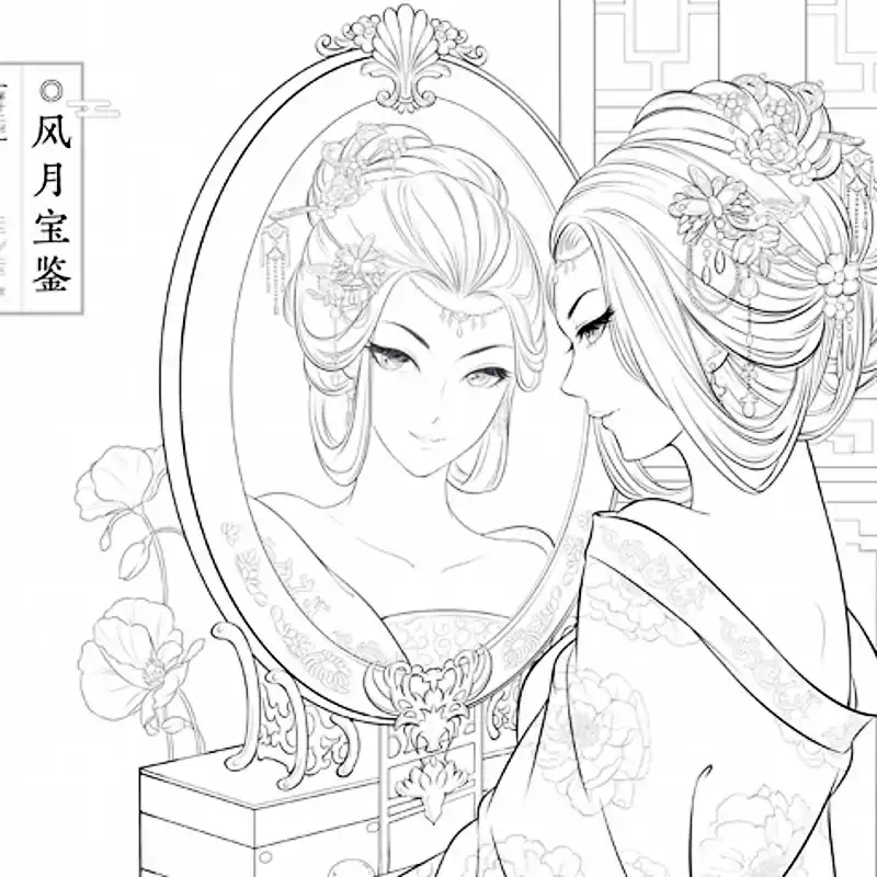 80 Pages Antistress Colouring Book High Quality Genuine Coloring Books for Adult Chinese Ancient Style Painting Drawing Art Book
