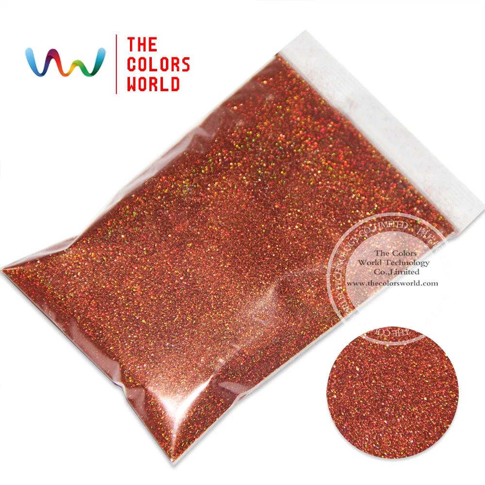 

TCA401 Laser Light Copper Red Color 0.1MM 004" Glitter dust ,Specular luster glitter for nail,tatto,Art decoration and others