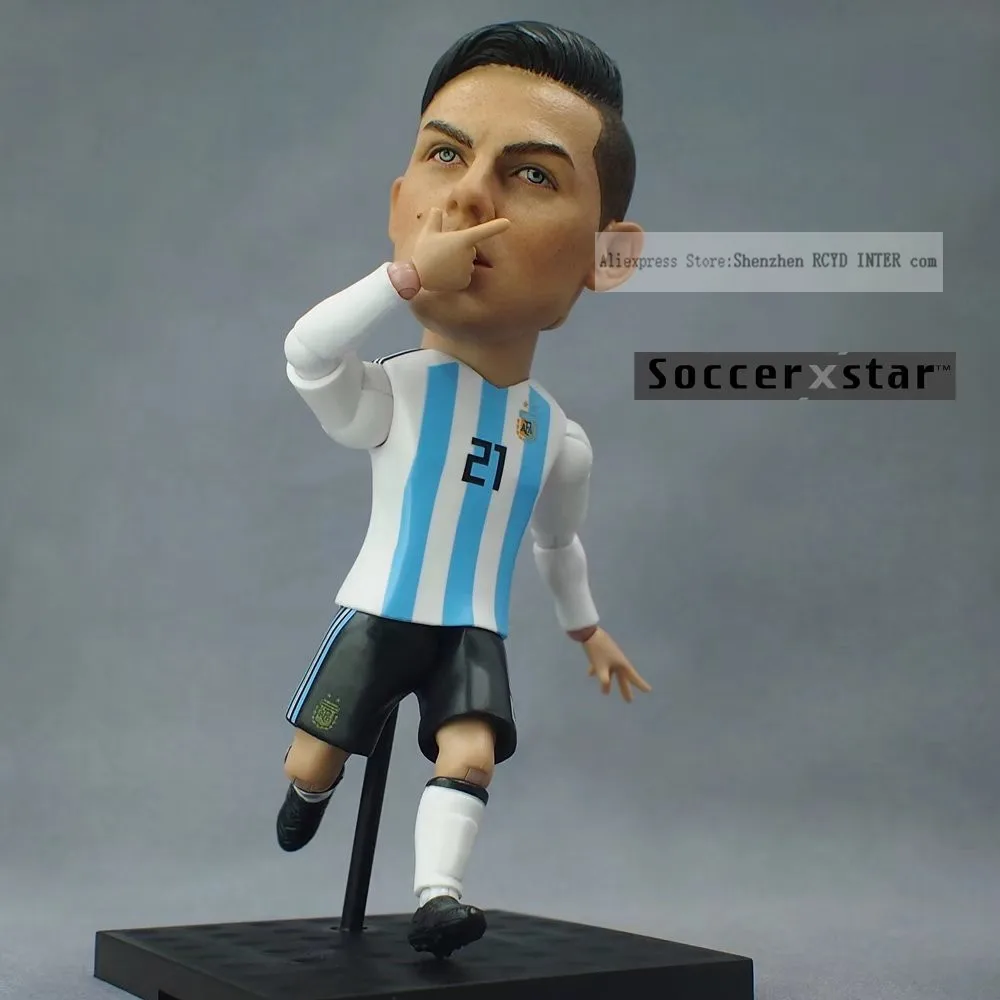 

Soccerwe SoccerxStar Football Star Dolls Argentina 21 Paulo Dybala Puppets Figure for 2018 Soccer Cup 12 cm Height Gift Collect