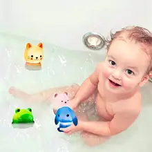 6 шт. светодиодная Индукционная лампа для воды, маленькие животные, для малышей, для малышей, для ванны, плавающая вода, набор игрушек, аксессуары для бассейна