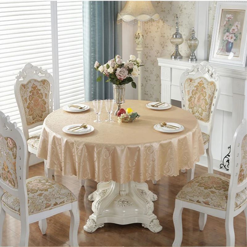 

320cm New Year Tablecloth Hotel table cover Waterproof Round Table Cloth For Christmas Wedding Party Hotel Restaurant Banquet
