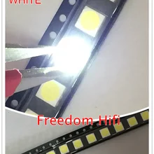 100 шт 5050 Белый SMD/SMT 3-CHIPS светодиодный PLCC-6 супер яркий свет лампы высокого качества