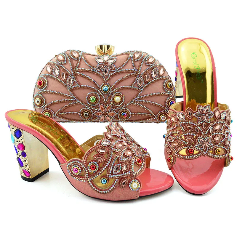 

New Italian Ladies Shoes and Bags to Match Set Women Shoes and Bag Set African Sets 2019 Nigerian Women Party Shoes and Bag Set