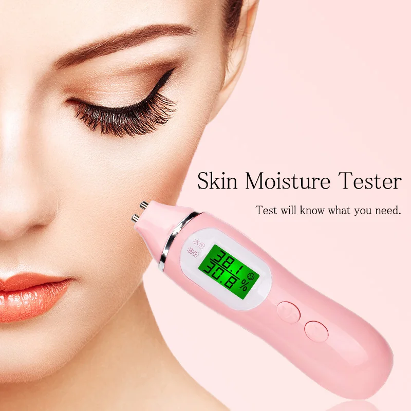 ABS Facial Care Tools Portable LCD Digital Skin Moisture Analyzer LED Fluorescent Detector