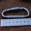 1pcs D Shaped Locking Carabiner Snap Hook Keychain Outdoor Activities Aluminum Alloy ► Photo 3/5