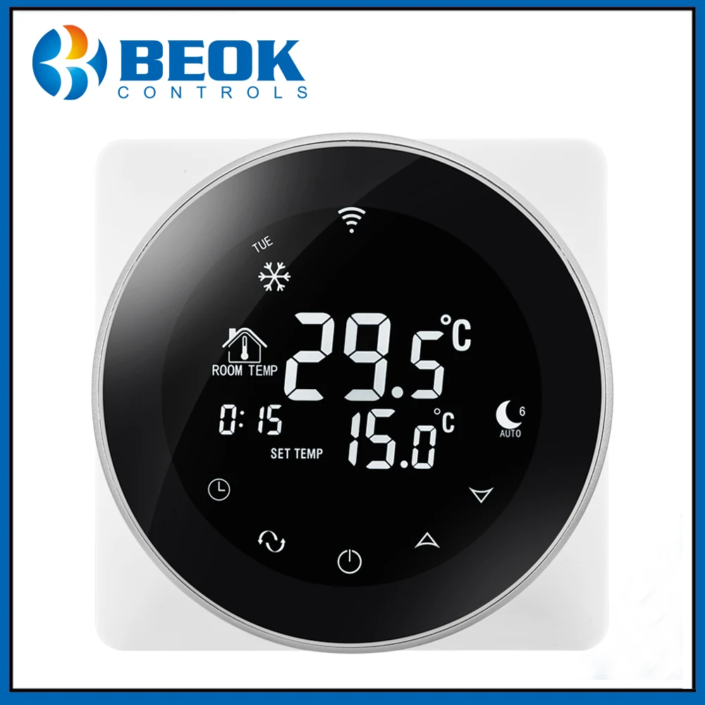 Beok TGR87 WiFi Smart Thermostat Electric Floor Heating 16A Temperature Controller Touch Screen Thermostat