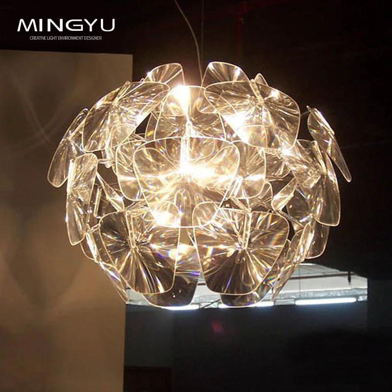 

Modern Clear Laser Pendant Light Creative Lighting Fixture for Bar Coffee Hall Projection Ball Light 110-240V LED