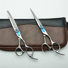2 шт. 6 ''17,5 см индивидуальный логотип профессиональные человеческие волосы Парикмахерские ножницы резка ножницы+ истончение ножницы C1015