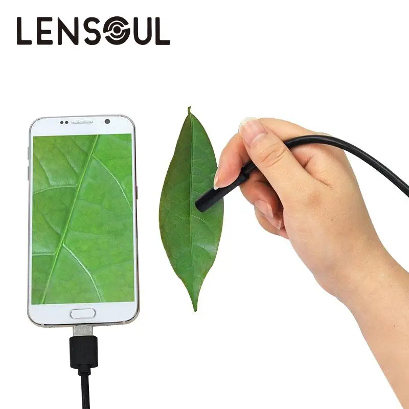 

lensoul for Android Phone&PC&Laptop Micro USB Type C Endoscope Inspection Camera 8mm Lens 6 LEDs 1m 3ft Cable Black
