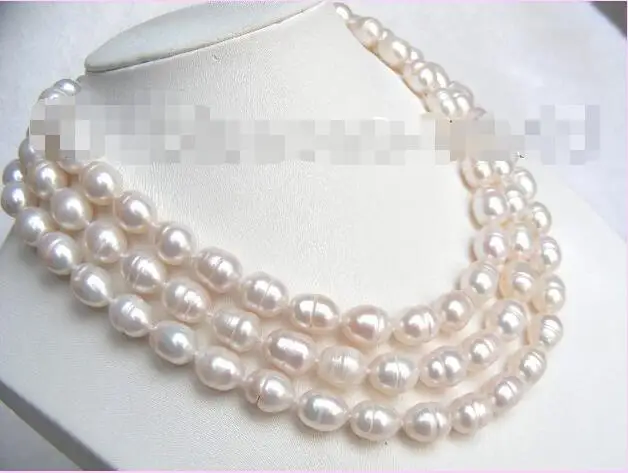 

Wholesale price 16new ^^^^LUSTER 50" 12 white baroque natural pearls necklace b1291