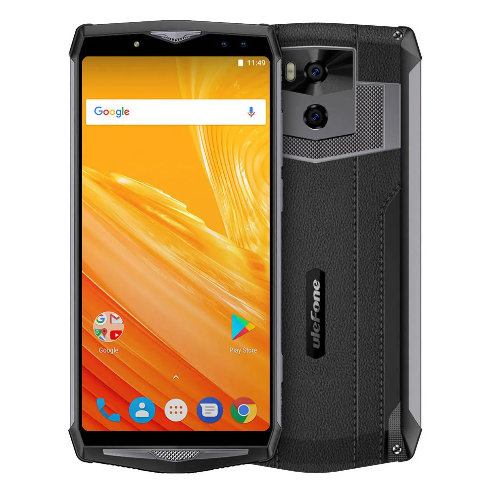 Мобильный телефон Ulefone power 5, 4G, Android 8,1, 6 ГБ+ 64 ГБ, восьмиядерный смартфон, 13000 мА/ч, беспроводное зарядное устройство, для лица, ID, сотовый телефон - Цвет: Черный