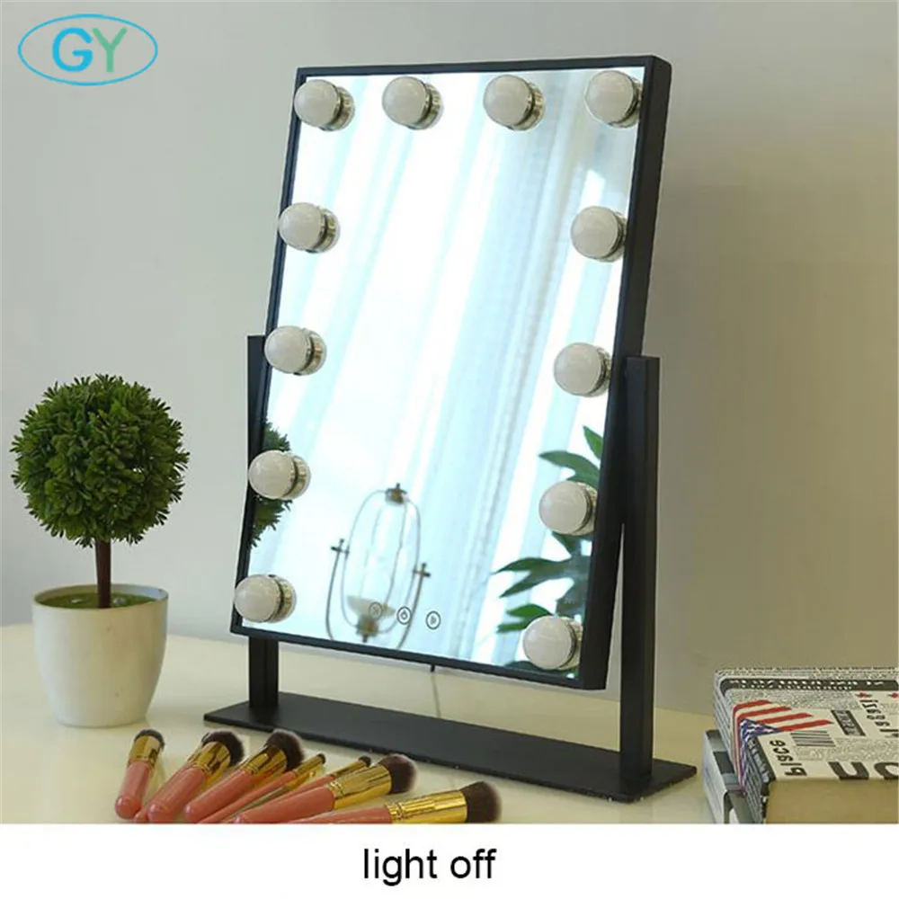 Mirror included Touch dimmable vanity mirror lighthollywood makeup table lampled tocadores para maq