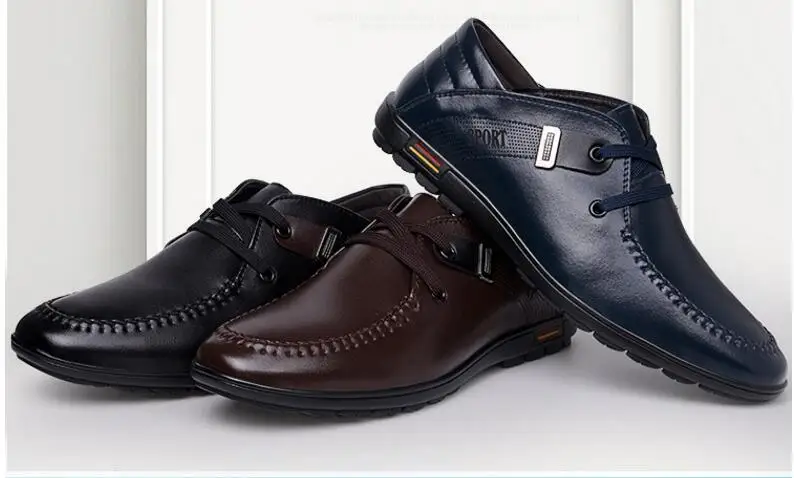 Брендовая мужская обувь; английский тренд; Повседневная обувь для отдыха; кожаная обувь; дышащие мужские лоферы