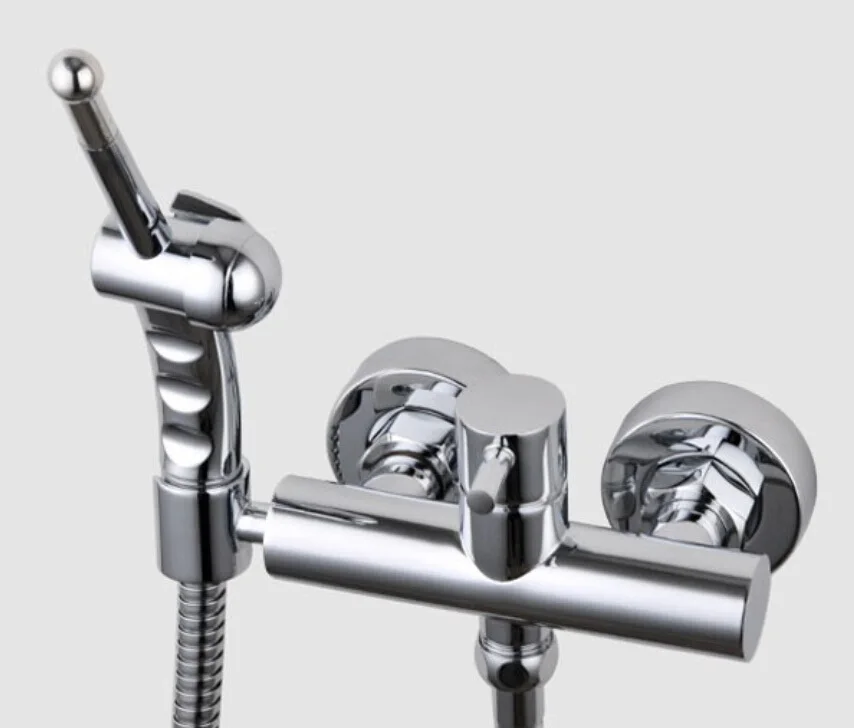 Холодная и горячая вода Туалет гигиенический душ ручной душ с латунный смеситель для биде смеситель клапан BD388
