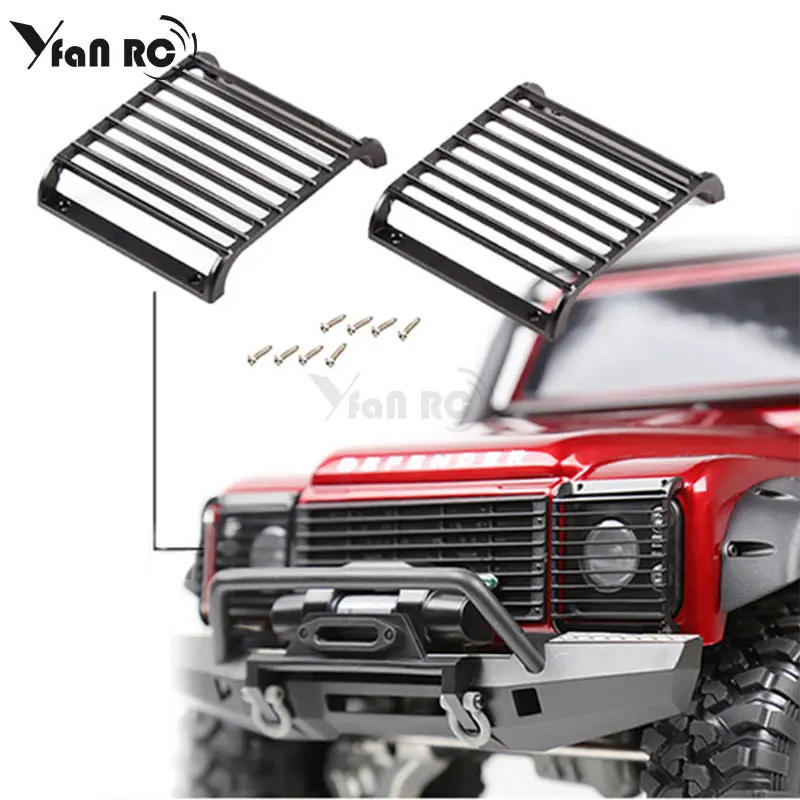 

2Pcs TRX4 Metal Front Lamp Guards Headlight Cover Guard Grille for 1/10 RC Crawler Car TRX-4