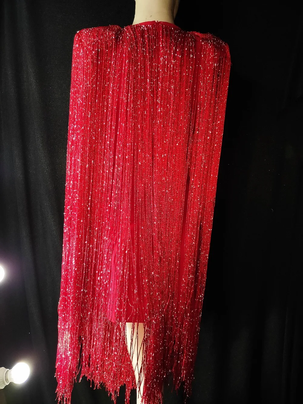 Fashion Fringes Design Dress Rhinestones Outfit Sexy Dance Wear Party Tassel Costume Stage Club wear Singer Dance Clothes
