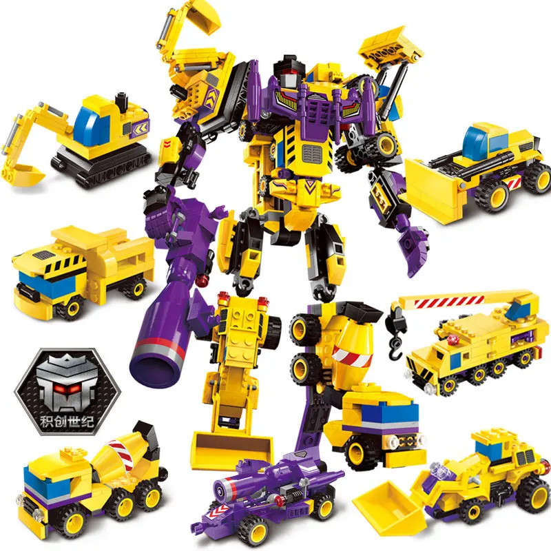 

Enlighten 7 in 1 Mars Creator God of War Fight 1401 Robot Model Building Blocks Sets Assembly Children Educational Toys Gift