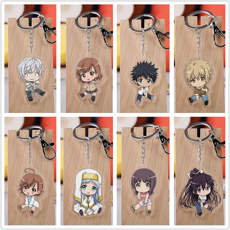 10 Pcs/lot Anime Toaru Majutsu No Index Acrylic Keychain Toy Figure Kamijou  Touma Bag Pendant Double Sided Key Ring Gifts - Action Figures - AliExpress