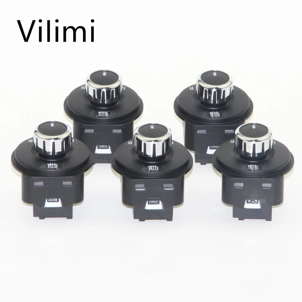5Pcs high quality Chrome Side Mirror Switch For VW Polo 6R 2011 2016