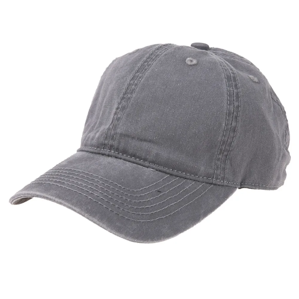 Buy Washed Cotton Adjustable Solid color Baseball Cap