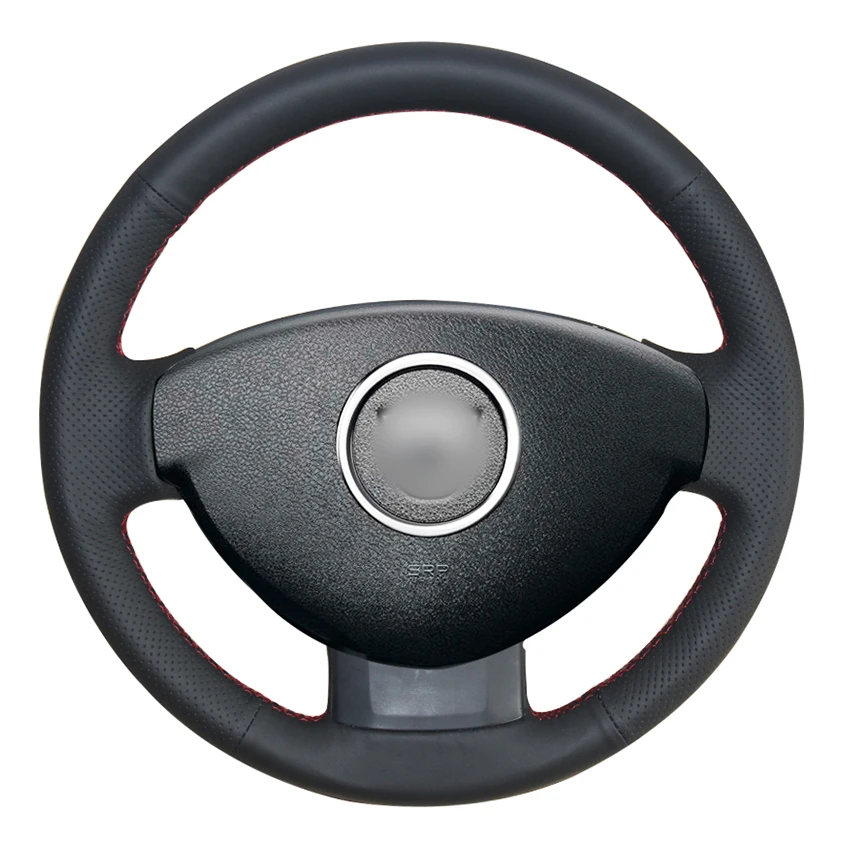 

Hand-stitched Black Artificial Leather Anti-slip Car Steering Wheel Cover for Dacia (Renault) Duster 2010-2016 Sandero 2013-2017