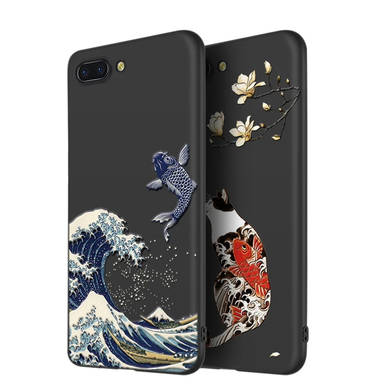 

for Huawei Honor 10 9 P10 Plus Case 3D Relief Matte Soft Back Cover LICOERS Official Case for Huawei Honor10 Honor9 Case Fundas