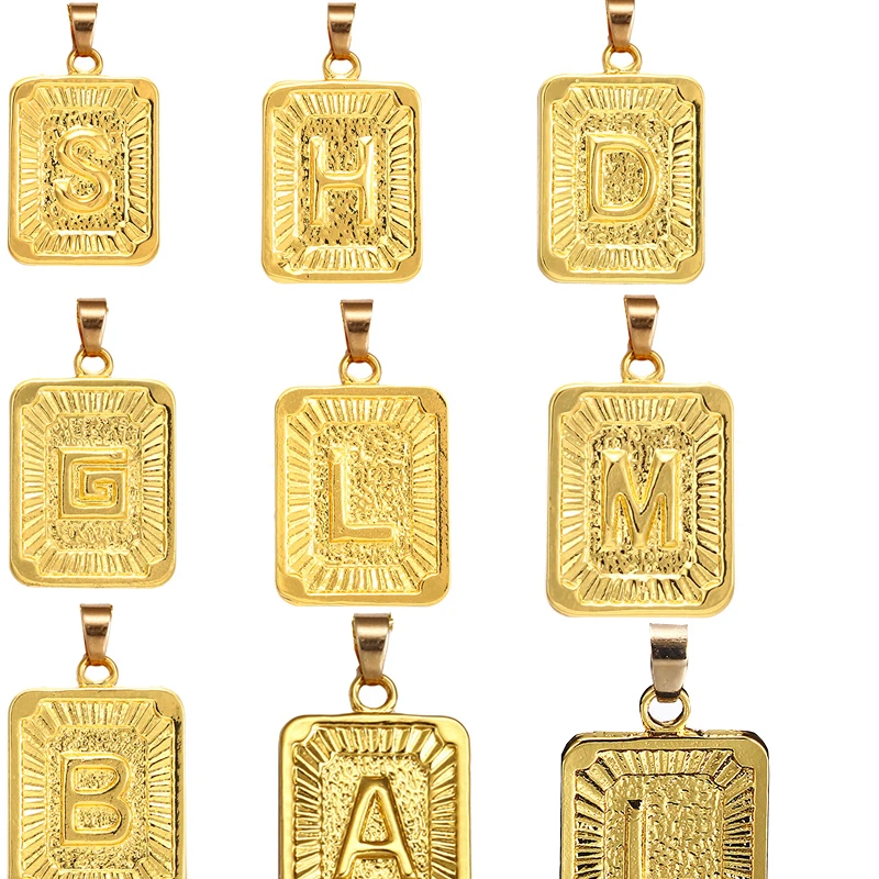 

DIY custom Alphabet Letter Initial Jewelry name pendants charms femme harajuku English Letter