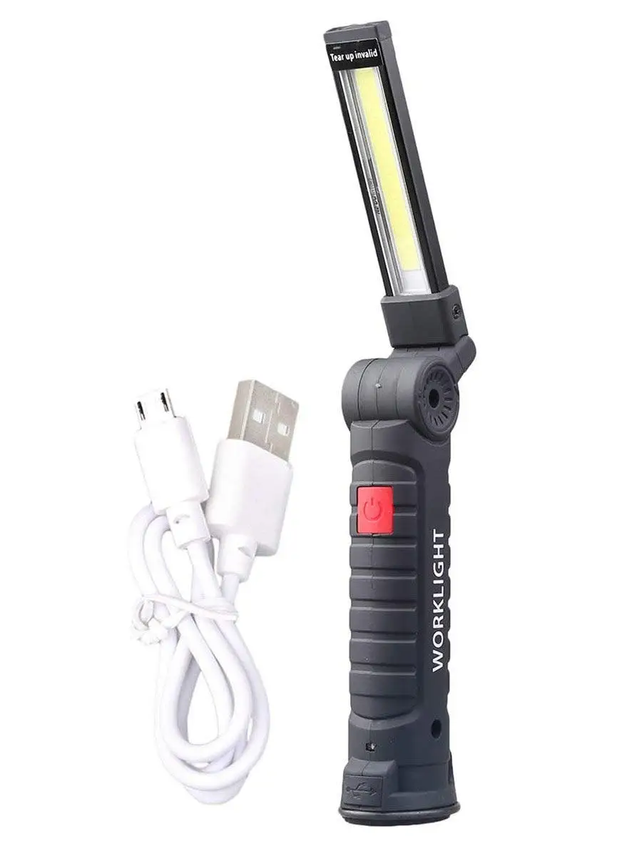 LED COB Rechargeable Work Light Clip Pen Torch Flexible Inspection Lamp Pocket 