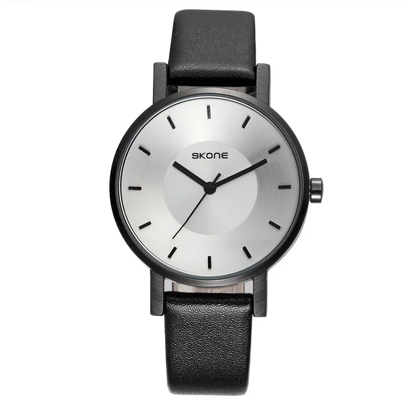 SKONE Новые Креативные Брендовые Часы для мужчин и женщин модные повседневные спортивные часы классические черные кварцевые простые наручные часы Relogio - Цвет: Women 2