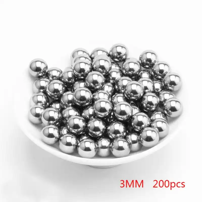 50pcs Bolas de rodamiento de Acero Inoxidable para Airsoft o rodamientos de Bolas Plateado 2 mm, 3 mm, 4 mm, 5 mm, 6 mm NANAD 2mm