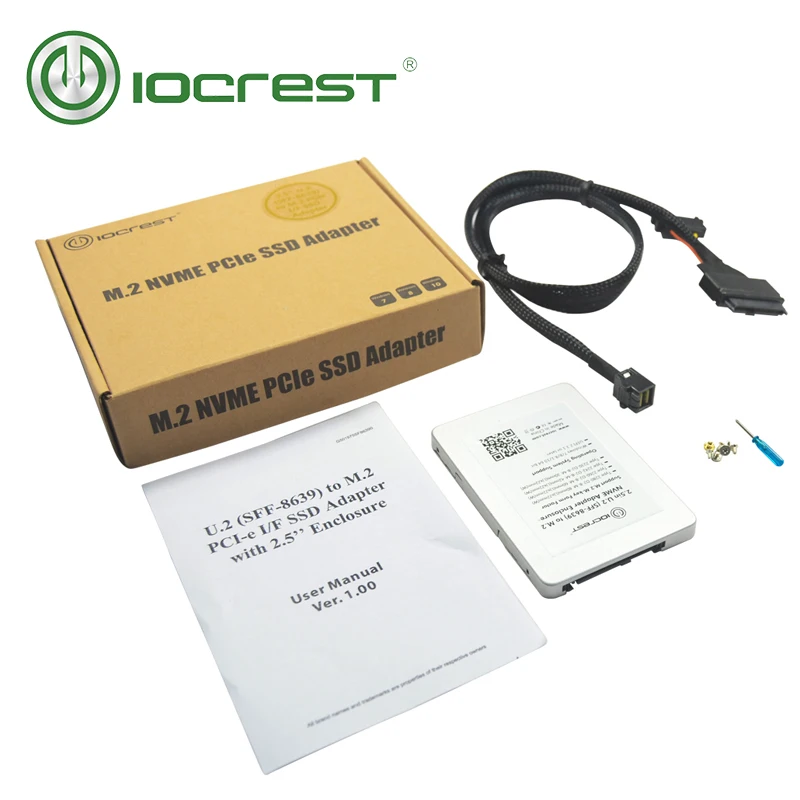 IOCREST U.2 SFF-8639 To M.2 NVMe PCI-e I/F SSD