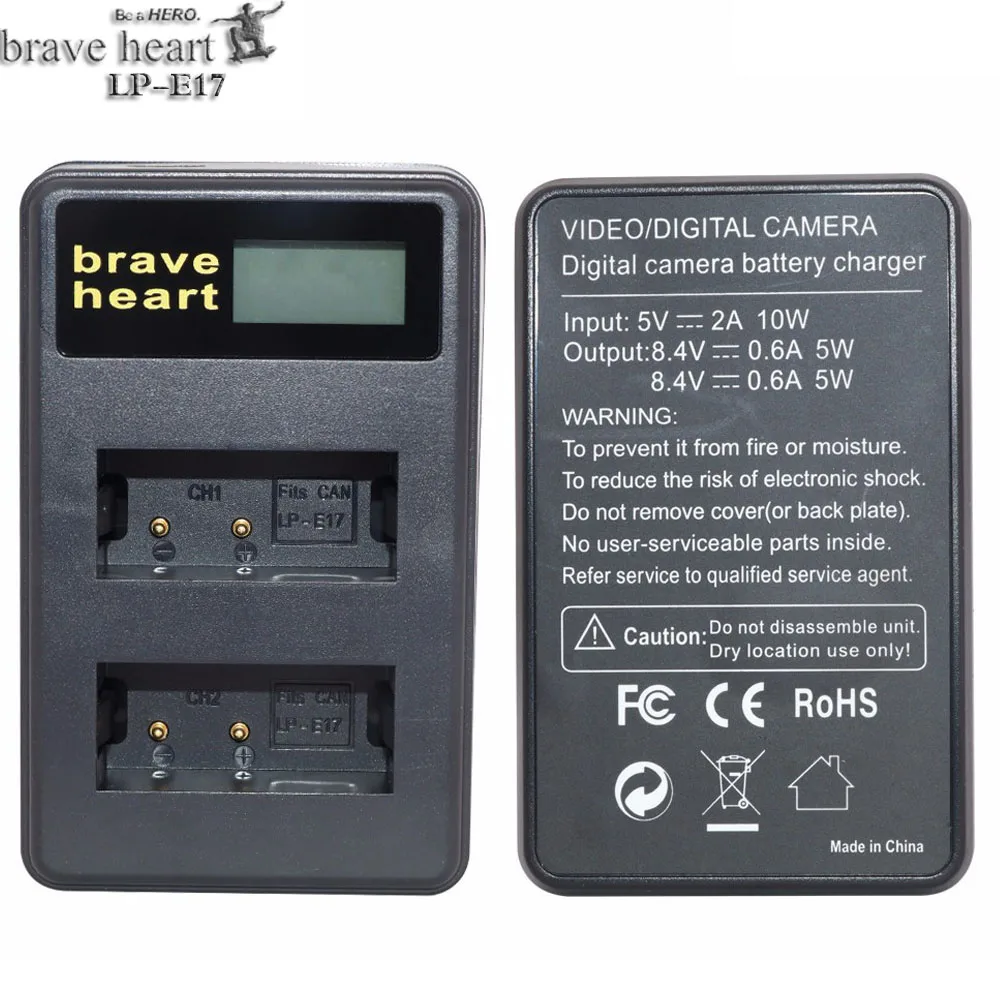 Brave heart 4x Bateria LPE17 LP E17 LP-E17 батарея+ ЖК-зарядное устройство батарея для Canon EOS M3 750D 760D T6i T6s 8000D Kiss X8i камера