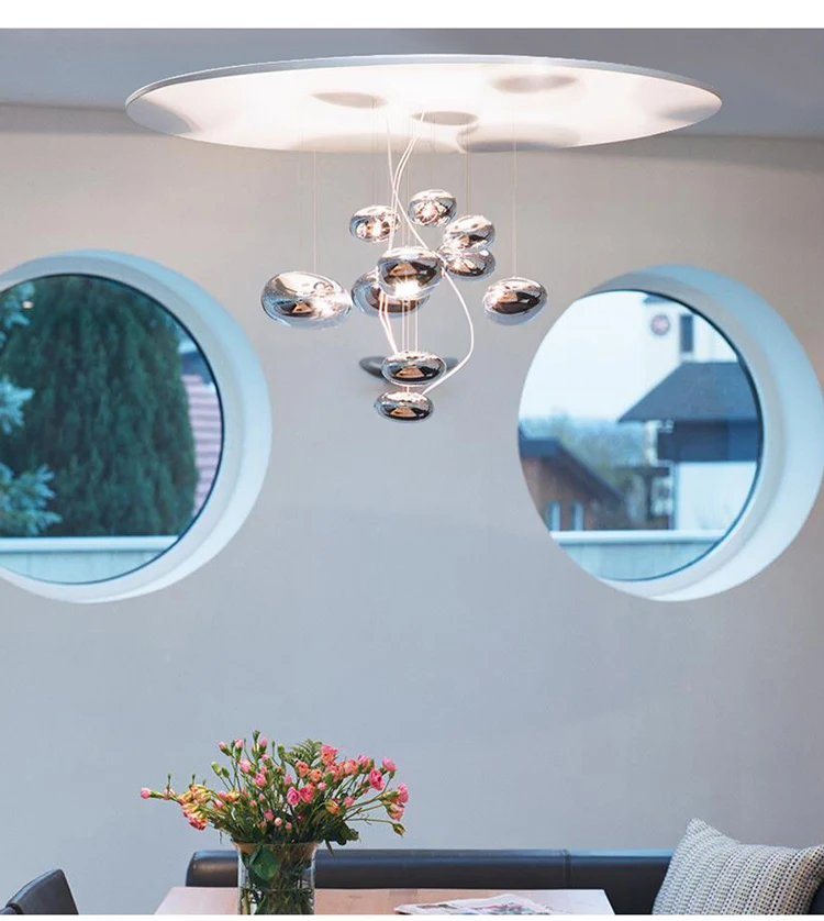 Nordic творческая гостиная спальня столовая потолочный светильник личность стекло простой современный mercury ресторан люстра