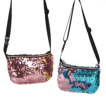 

Fashion Woman Sequins Mermaid Shining Waist Oblique Shoulder Bag Cosmetic Pouch