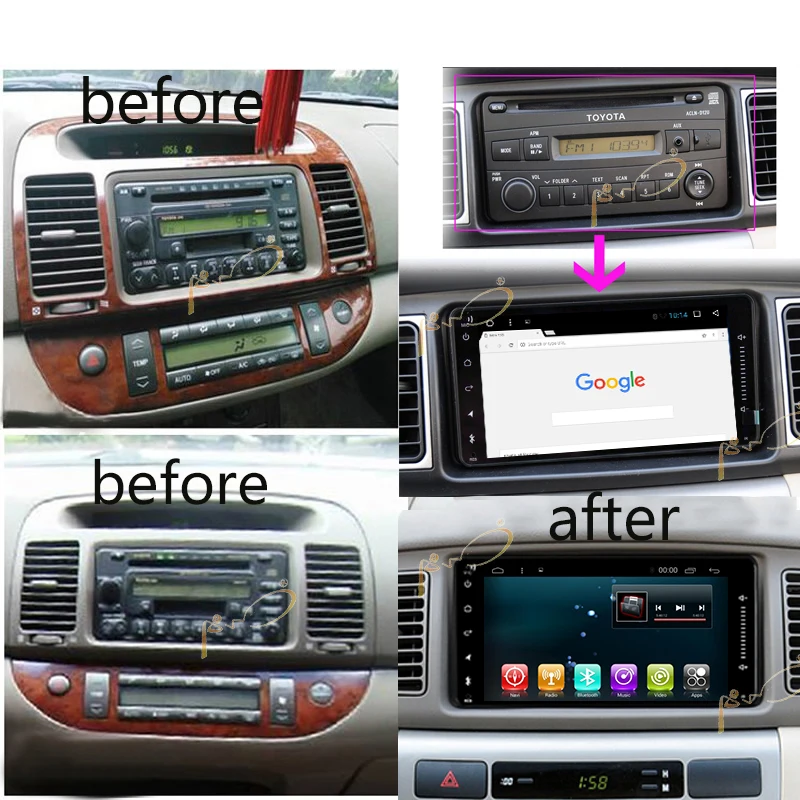 Top Android 8.1 2 Din auto radio Multimedia reproductor de vídeo Universal auto stereo GPS map for Volkswagen Nissan Hyund Toyota 1