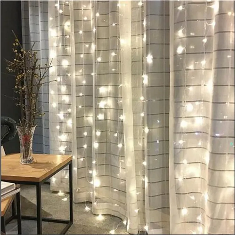 New Year 3M x 3M Outdoor Curtain Icicle 300LED String Lights 8 Modes Fairy Garland Home For Christmas Holiday Wedding Party New Year 3M x 3M Outdoor Curtain Icicle 300LED String Lights 8 Modes Fairy Garland Home For Christmas Holiday Wedding Party