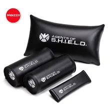 Noizzy агенты щит логотип Мстители Хо Авто поясная подушка сиденье поддерживает ремень Наплечная подушка для шеи комфортная Автомобильная Стайлинг