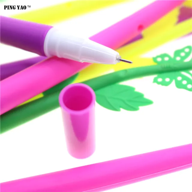 Online Funny Gr Leaf Flower Pen Blade Beautiful Funny Gr Leaf Flower Pen Blade Beautiful New Creative Stationery Sign Decoration Office Student Neccessity